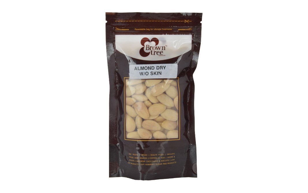 Brown Tree Almond Dry W/O Skin    Pack  100 grams